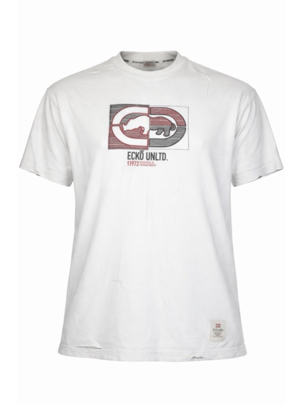 Vtg Y2K Ecko Unltd Rhino Target Logo Tee XL Thrashed Skater Streetwear Ripped